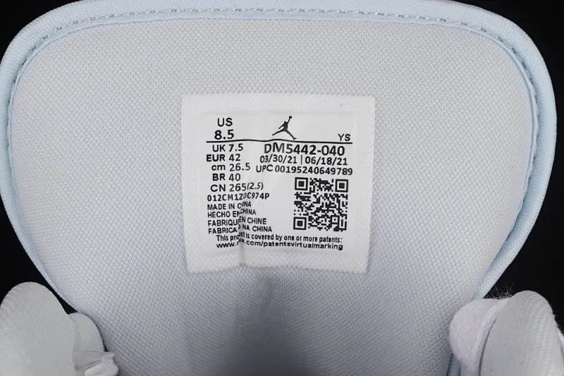 All categories Air Jordan Jordan series basketball shoes Air Jordan 1 Low G version pure original Air Jordan 1 Low AJ1 Joe 1 haze blue low-top retro culture basketball shoes DM5442-040
